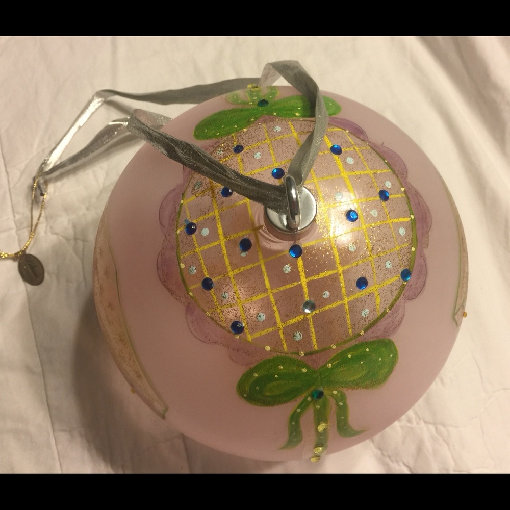 HAND PAINTED HANGING ACRYLIC BALL ORNAMENT DECOR•X-LARGE•ADORABLE!